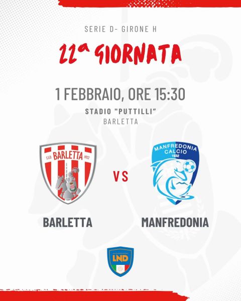 Barletta 1922 - Manfredonia Calcio 1932: tutte le info