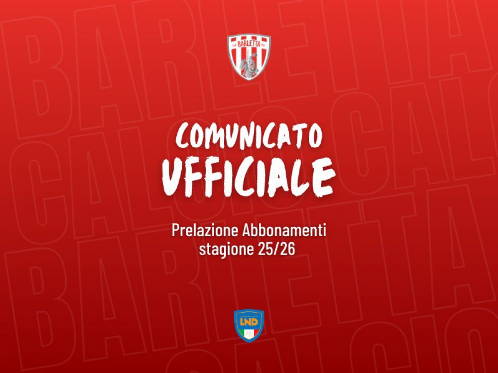 Campagna Prelazione Abbonamenti - Stagione 25/26