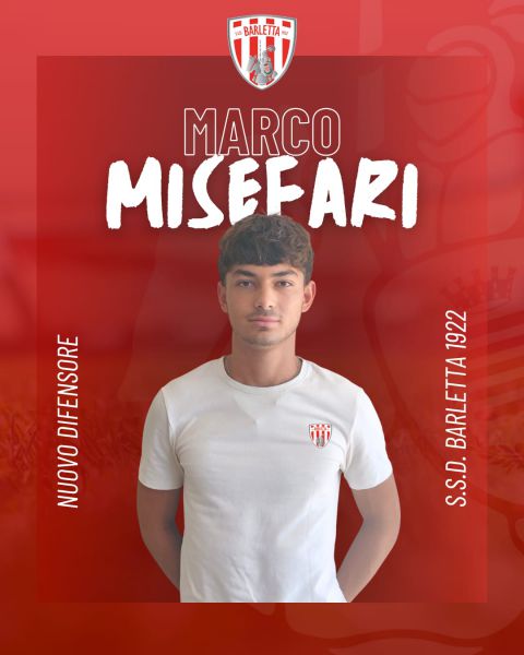 Marco Misefari nuovo difensore under per il Barletta
